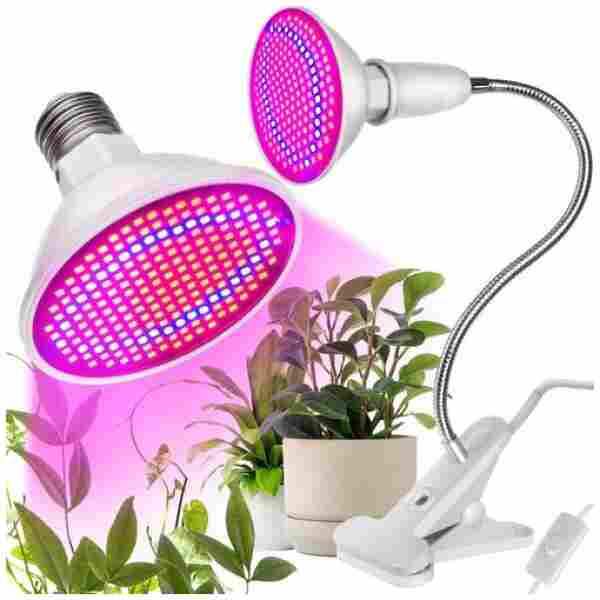 Led kweeklamp - Groeilamp - Bloeilamp planten - E27 Fitting - 200 LEDS - Met - HomeShopXL