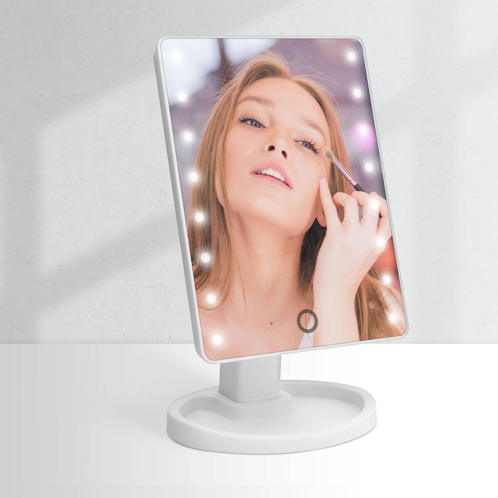 Make Up Spiegel met LED verlichting – Staande spiegel – Cosmetica Spiegel - Scheerspiegel - op batterijen - Leuk HomeShopXL