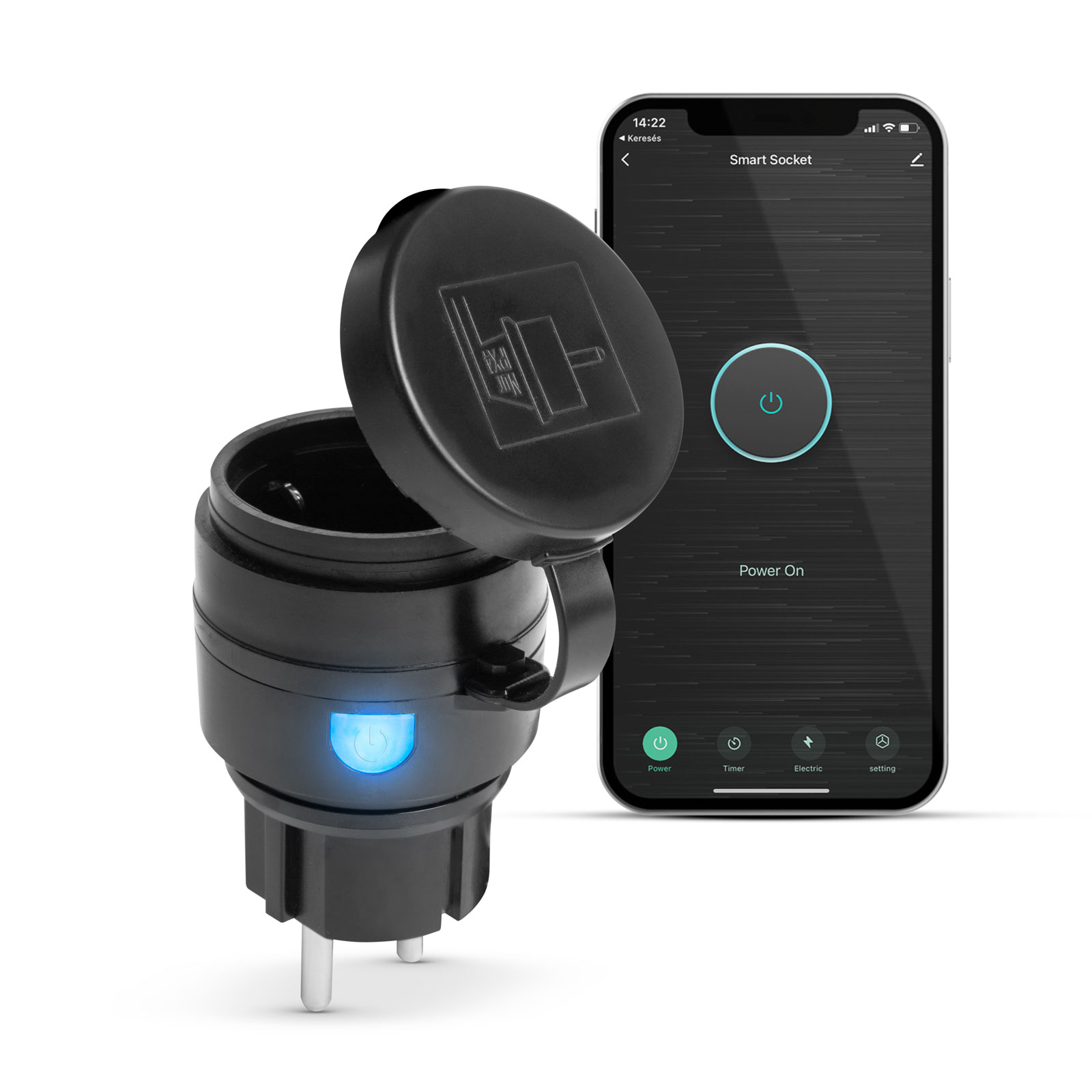 Afbeelding van Slimme WiFi Smartplug Buiten Stekker - IPX4 waterdicht - Outdoor Smart Plug - Geschikt maar niet gemaakt