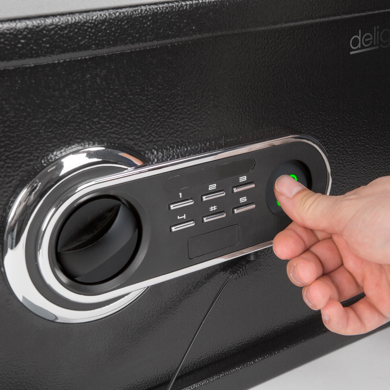 Afbeelding van Kluis - met Vingerscan / Vingerafdruk Scanner - Elektronisch - Cijferslot - 2 Noodsleutels - Externe