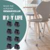 Afbeelding van N'JOY LIFE - 24x Premium Stoelpoot beschermers Flexibel - Stoelpootdoppen 30x15 mm voor Rechthoekige