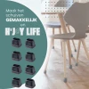 Afbeelding van N'JOY LIFE - 24x Premium Stoelpoot beschermers Flexibel - Stoelpootdoppen 30x15 mm voor Rechthoekige