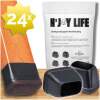 Afbeelding van N'JOY LIFE - 24x Premium Stoelpoot beschermers Flexibel - Stoelpootdoppen 30x15 mm voor Rechthoekige