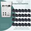 Afbeelding van N'JOY LIFE - 24x Premium Stoelpoot beschermers Flexibel - Stoelpootdoppen 30x15 mm voor Rechthoekige