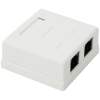 Afbeelding van Dubbele wandcontactdoos - dubbel, 8P8C UTP Cat.5 1 Stuks [05385] - 01 05385 web