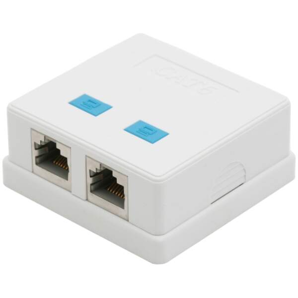 Afbeelding van Dubbele wandcontactdoos - 8P8C FTP Cat.5 1 Stuks [05397] - 01 05397 web