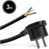 Afbeelding van Netstekker met kunststof lipje - met 3 m kabel - 3 x 1,5 mm2 - zwart 1 Stuks [05942B] - 01 05942B web