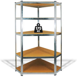 Afbeelding van Salgó plank - hoek - 5-laags - metaal - max. 175 kg - 180 x 90 x 30 cm 1 Stuks [10846] - 01 10846 web