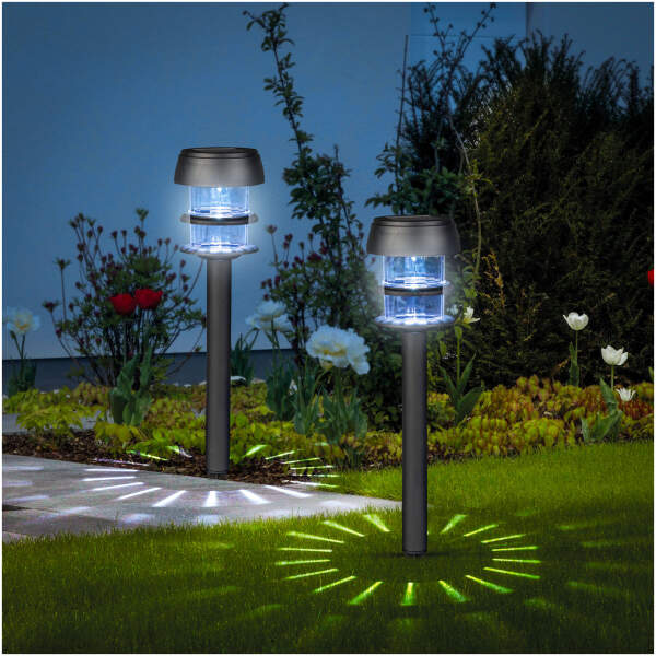 Afbeelding van Solarlantaarn - 1 witte LED - 7,5 x 7,5 x 40 cm 1 Stuks [11275] - 01 11275 web