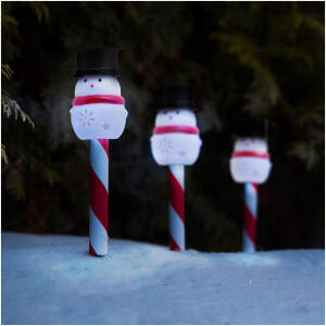 Afbeelding van LED-zonnelamp - sneeuwpop 1 Stuks [11374A] - 01 11374A web