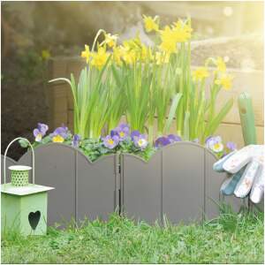 Afbeelding van Tuinborder / schutting - 20 x 17,5 cm - grijs - 12 stuks / verpakking 1 Stuks [11468M] - 01 11468M web