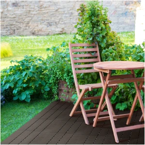 Afbeelding van WPC vloer - 4 latten - 30 x 30 cm - zwart - 11 stuks / pak 1 Stuks [11543C] - 01 11543C web