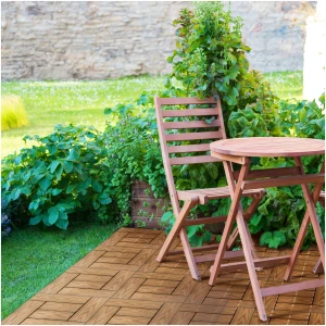 Afbeelding van WPC vloer - 6 latten - 30 x 30 cm - lichtbruin, houtmotief - 11 stuks / pak 1 Stuks [11545A] - 01 11545A web