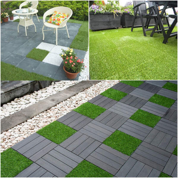 Afbeelding van Kunstgras vloerbedekking - 30 x 30 cm - 11 stuks / verpakking 1 Stuks [11547] - 01 11547 web