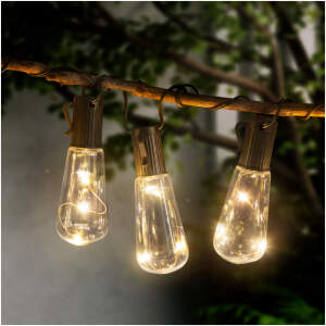 Afbeelding van Solar LED-lichtsnoer - gloeilampdesign - 30 LED's - 180 cm 1 Stuks [11742] - 01 11742 web