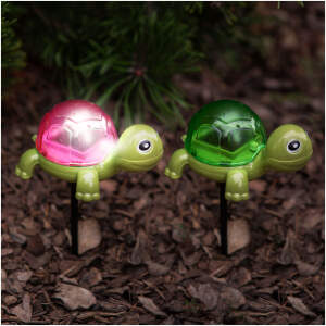 Afbeelding van Stapelbare zonnelamp - schildpad - witte LED - 10 x 6 x 15 cm 1 Stuks [11751B] - 01 11751B web