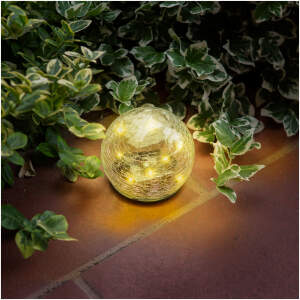 Afbeelding van Solar glazen bol - 10 cm - 10 warmwitte LED's 1 Stuks [11760A] - 01 11760A web