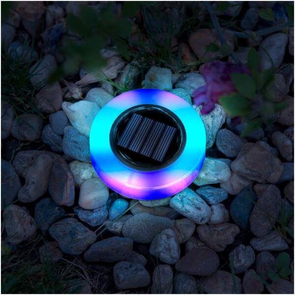 Afbeelding van LED-zonnelamp - rond - RGB LED - 105 x 128 1 Stuks [11766A] - 01 11766A web
