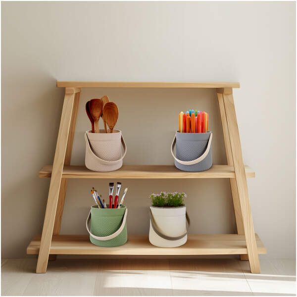 Afbeelding van Decoratiemand - met handvat - 11 x 18 cm - 4 soorten 1 Stuks [11872] - 01 11872 web