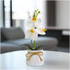 Afbeelding van Kunstplant decoratie - orchidee - wit - 20 x 9 cm 1 Stuks [11889B] - 01 11889B web