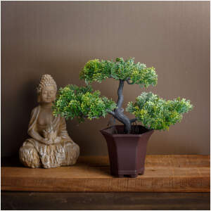 Afbeelding van Kunstplant decoratie - bonsaiboom - 25 x 9 cm 1 Stuks [11895] - 01 11895 web