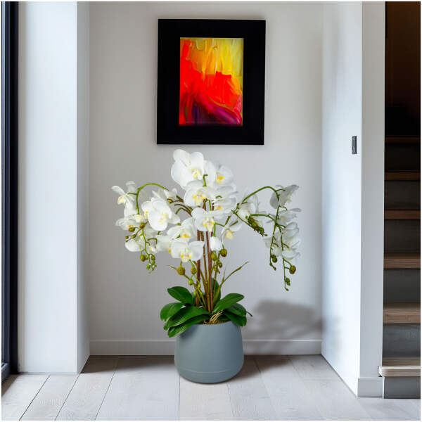 Afbeelding van Kunstplant Decoratie - Orchidee - Wit - 83 cm 1 Stuks [11899B] - 01 11899B web