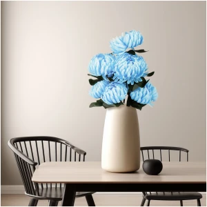 Afbeelding van Kunstplantdecoratie - Chrysanthemum - Blauw - 12 x 58 cm 1 Stuks [11912D] - 01 11912D web