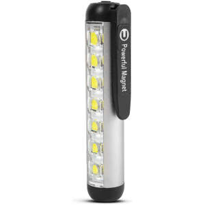 Afbeelding van LED zaklamp - met werklichtmodus - 400 mAh batterij - XPE + SMD LED - 500 lm - IP55 - zilver 1 Stuks [18580A]
