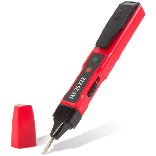 Afbeelding van Spanningsdetector - contactloze functie - licht- en geluidsfeedback - 70-250 V AC - op batterijen 1 Stuks
