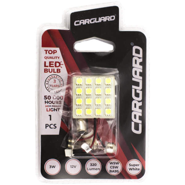 Afbeelding van Auto LED - CLD314 - 35 x 35 mm (W5W, C5W, BA9S) - 320 lm - can-bus - SMD - 3W - 12V 1 Stuks [50752] - 01