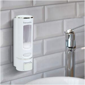 Afbeelding van Zeepdispenser - handbediend - 400 ml - wandmontage - wit 1 Stuks [51118A] - 01 51118A web