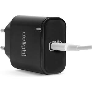 Afbeelding van Adapter - Type-C - snellader, PD20W - zwart 1 Stuks [55046BK] - 01 55046BK web