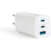 Afbeelding van Netwerkadapter USB + Type-C PD45W met snelladen - wit 1 Stuks [55060] - 01 55060 web