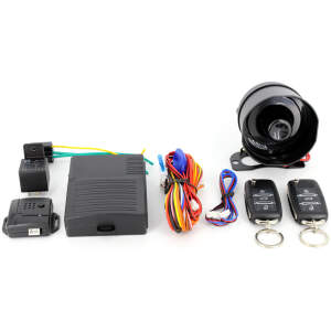 Afbeelding van Autoalarmsysteem met afstandsbediening en centrale vergrendelingsset 1 Stuks [55076B] - 01 55076B web