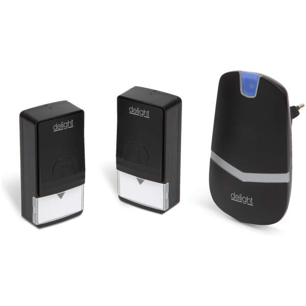 Afbeelding van Digitale batterijloze en draadloze bel - Kinetic 1 Stuks [55343BK-2] - 01 55343BK 2 web