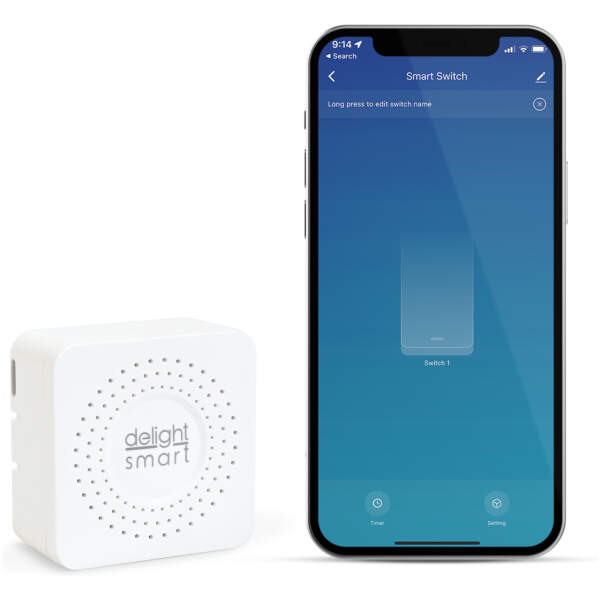 Afbeelding van Smart-Kinetic verborgen schakelaar - 100-240 V AC, max. 15 A - Amazon Alexa, Google Home 1 Stuks [55357B] -