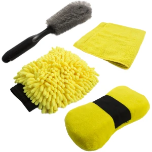 Afbeelding van Autoverzorgingsset – microvezeldoek, spons, velgenreiniger en washandschoen 1 Stuks [55688B] - 01 55688B web