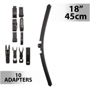 Afbeelding van Ruitenwisser 18"/45 cm - met 10 stuks adapters 1 Stuks [55738N] - 01 55738N web