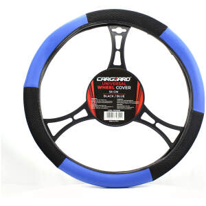 Afbeelding van Stuurwielbeschermer - 38 cm - HVA001 - Blauw / Zwart 1 Stuks [55756BL] - 01 55756BL web