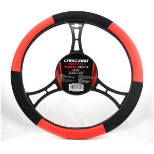 Afbeelding van Stuurwielbeschermer - 38 cm - HVA003 - Rood / Zwart 1 Stuks [55756RD] - 01 55756 web