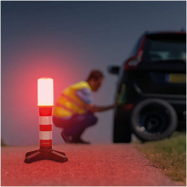 Afbeelding van Verkeerslicht - magnetisch - 6 rode LED's - op batterijen 1 Stuks [55760] - 01 55760 web