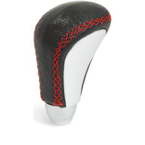 Afbeelding van Universele lederen versnellingspookknop - zwart / rood 1 Stuks [55790C] - 01 55790C web