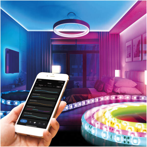 Afbeelding van RGB SMD slimme LED-strip - 30 LED's / m - 2 x 5 m / verpakking 1 Stuks [55860] - 01 55860 web
