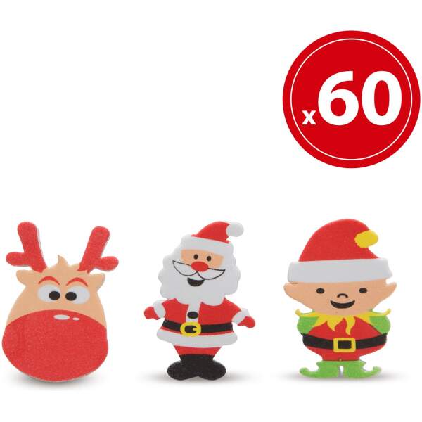 Afbeelding van Schuimsticker - Kerstman - 60 stuks / pak 1 Stuks [55931B] - 01 55931B web 1