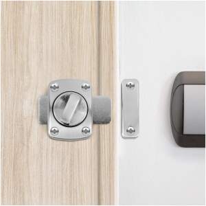 Afbeelding van Badkamerdeurslot - aluminium - 65 x 55 x 24 mm 1 Stuks [56240] - 01 56240 web