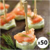 Afbeelding van Bamboe snackstokjes - 9 cm - 50 stuks / verpakking 1 Stuks [56261] - 01 56261 web