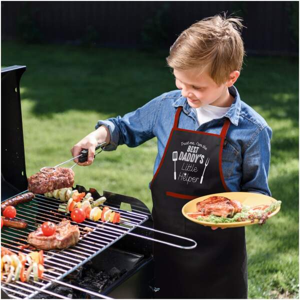 Afbeelding van BBQ schort - kindermaat - 44 x 60 cm - zwart 1 Stuks [56294B] - 01 56294B web
