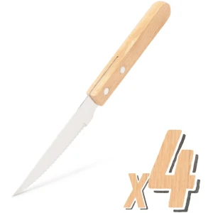 Afbeelding van Grillmes - 4 stuks - met houten handvat 1 Stuks [56305B] - 01 56305B web