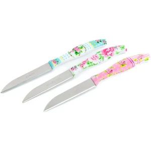 Afbeelding van Keukenmessenset - 15 cm - bloemenmotief - 3 stuks / verpakking 1 Stuks [56316B] - 01 56316B web