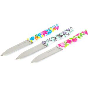 Afbeelding van Keukenmessenset - 16 cm - Bloemenpatroon - 3 stuks / verpakking 1 Stuks [56317] - 01 56317 web